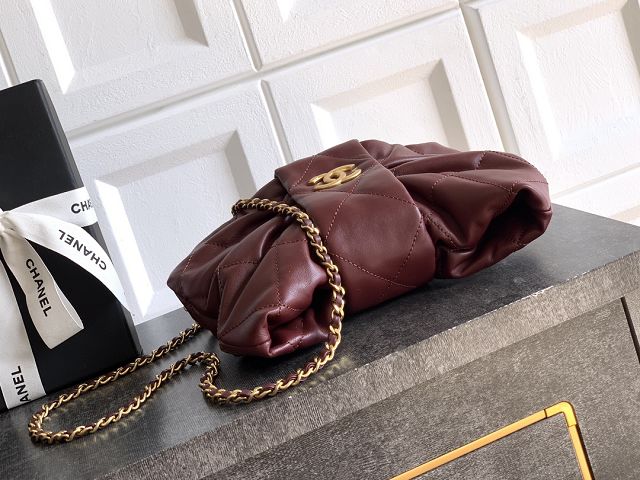 CC original lambskin small handbag AS5849 bordeaux