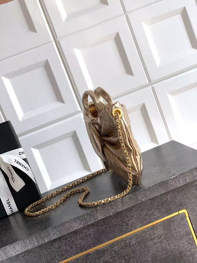 CC original lambskin small handbag AS5849 gold