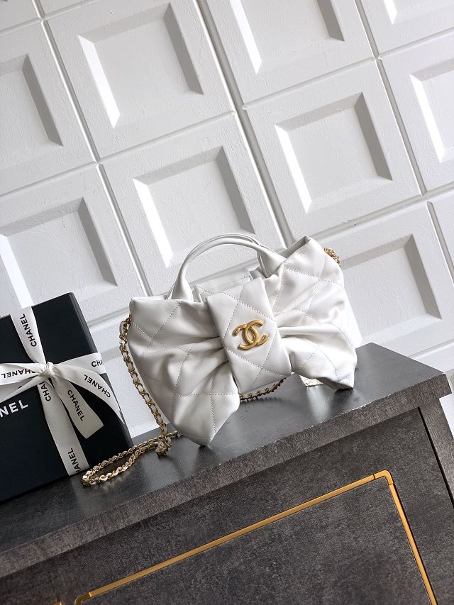 CC original lambskin small handbag AS5849 white