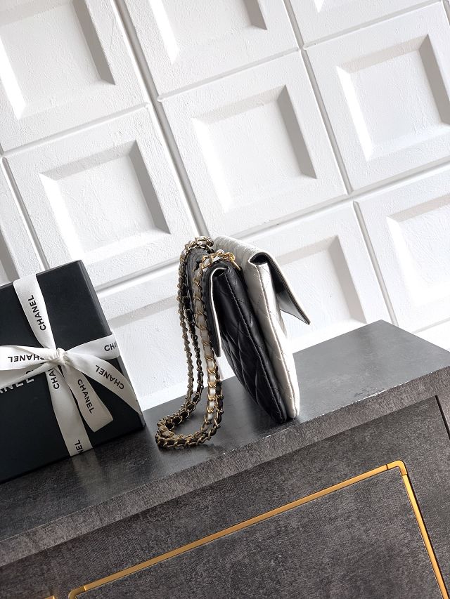 CC original lambskin wallet on chain AP3935 black