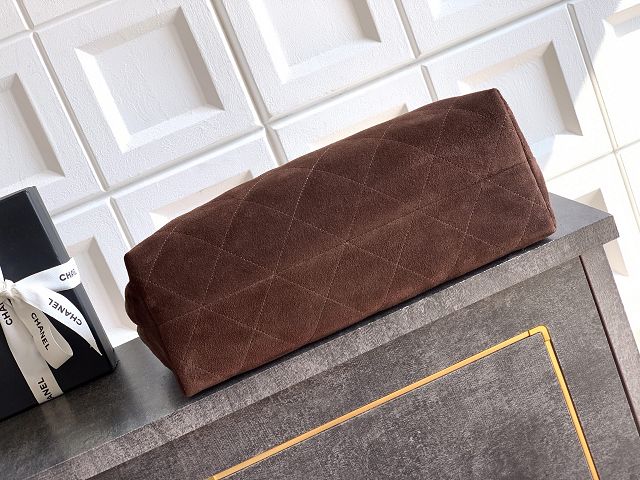 CC original suede calfskin large hobo bag AS5978 dark brown