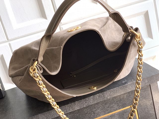 CC original suede calfskin large hobo bag AS5978 grey