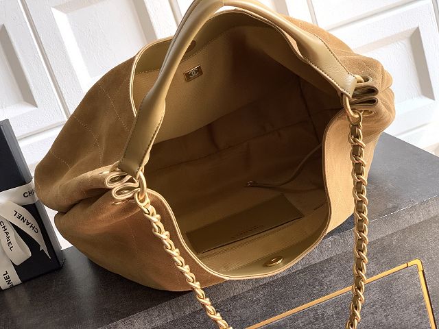 CC original suede calfskin maxi hobo bag AS6016 brown