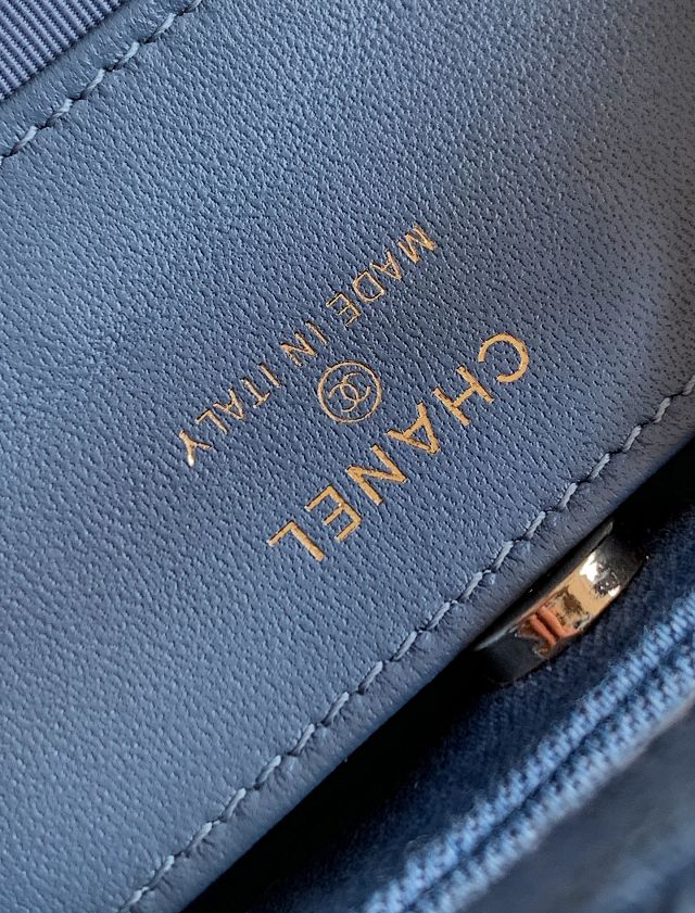 CC original denim nano 31 bag AS3656 dark blue&blue