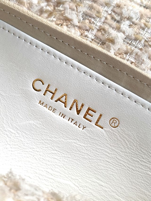 CC original tweed large handbag AS5851 beige