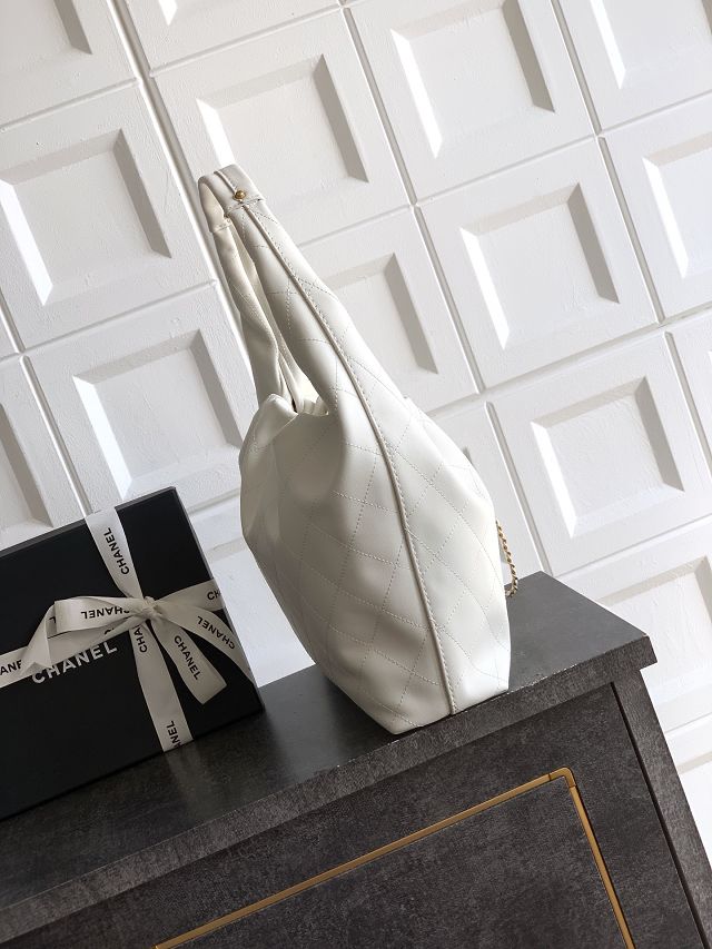 CC original calfskin large hobo bag AS5967 white