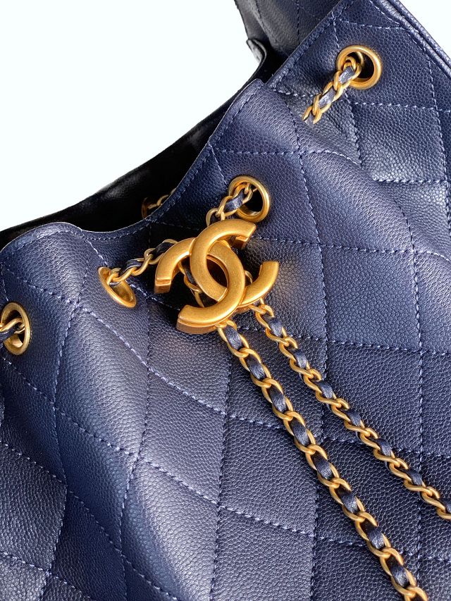 CC original grained calfskin 25 medium handbag AS5311 dark blue