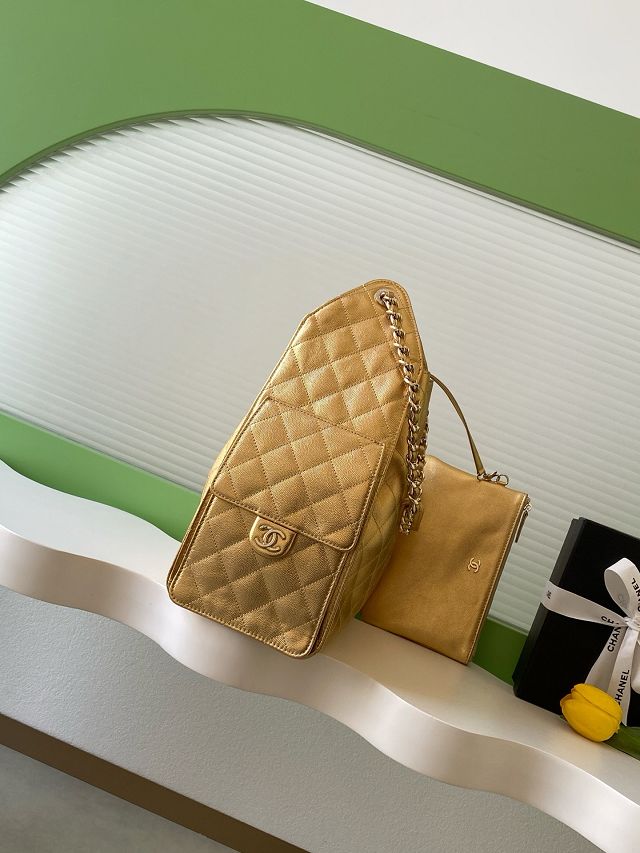 CC original grained calfskin 25 medium handbag AS5311 gold