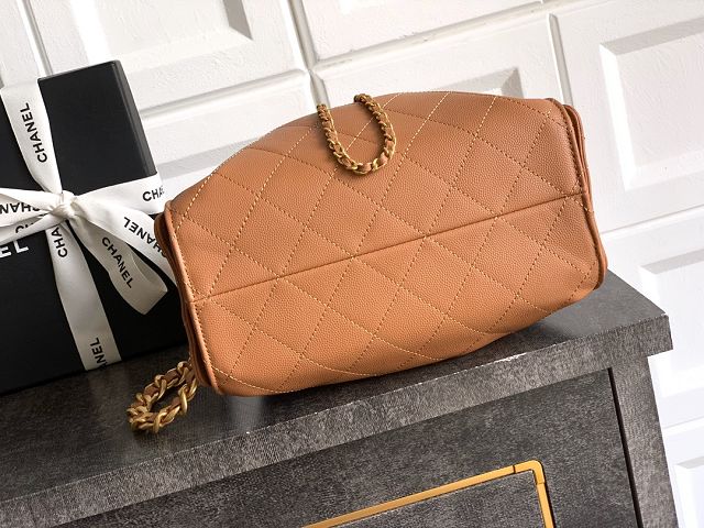 CC original grained calfskin 25 mini handbag AS5631 caramel