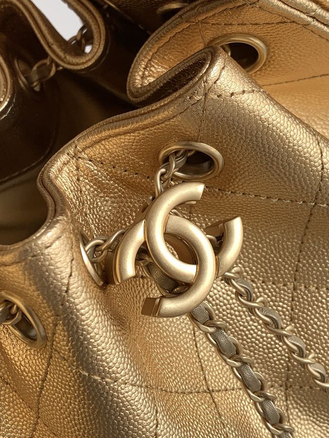 CC original grained calfskin 25 mini handbag AS5631 gold