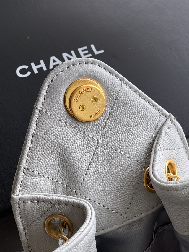 CC original grained calfskin 25 mini handbag AS5631 light grey