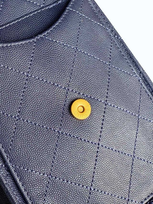 CC original grained calfskin 25 small handbag AS5293 dark blue