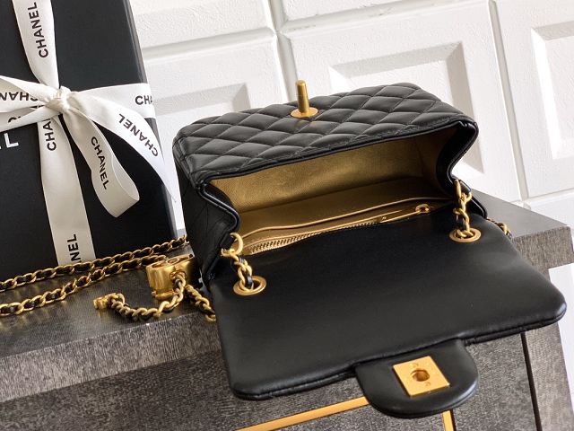 CC original lambskin mini flap bag AS5758 black