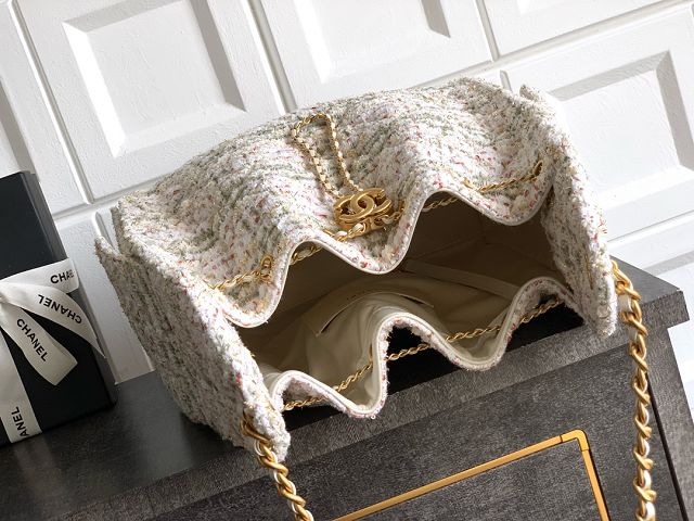 CC original tweed 25 medium handbag AS5311 white