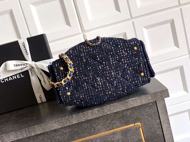 CC original tweed 25 mini handbag AS5631 dark blue