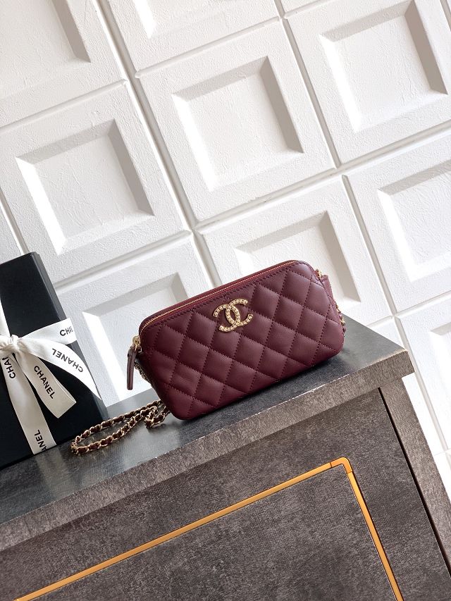 CC original grained calfskin vanity with chain AP4670 