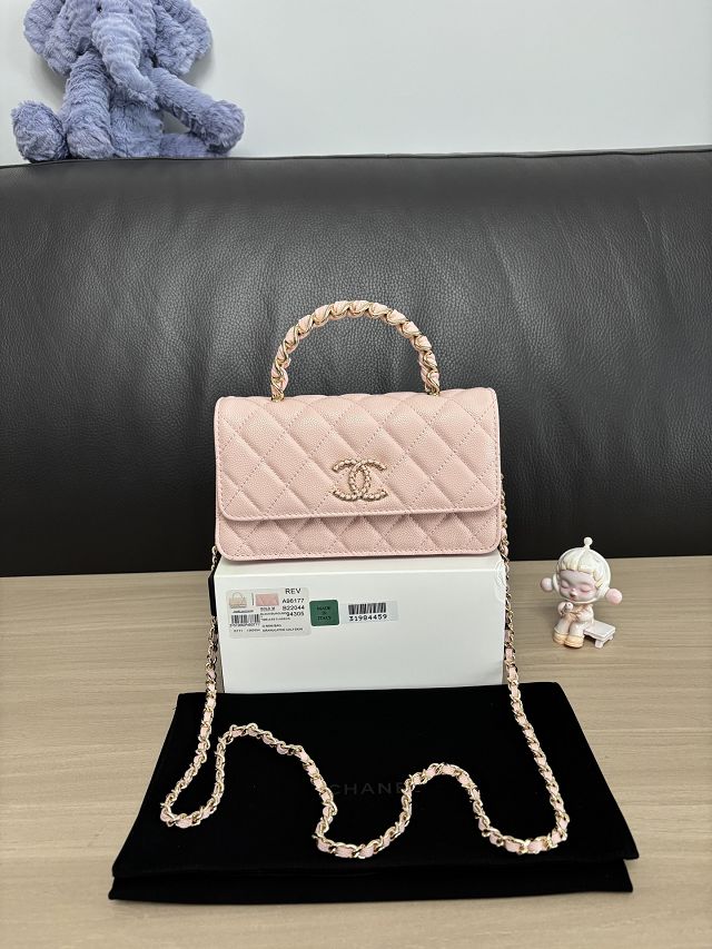 CC original grained calfskin wallet on chain AP6461