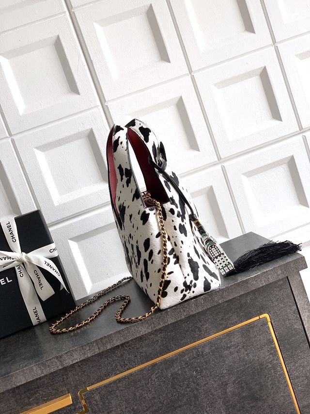 CC original horse hair hobo bag AS6101 black&white