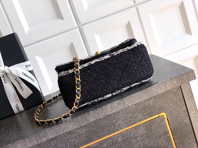 CC original tweed mini flap bag A69900 black