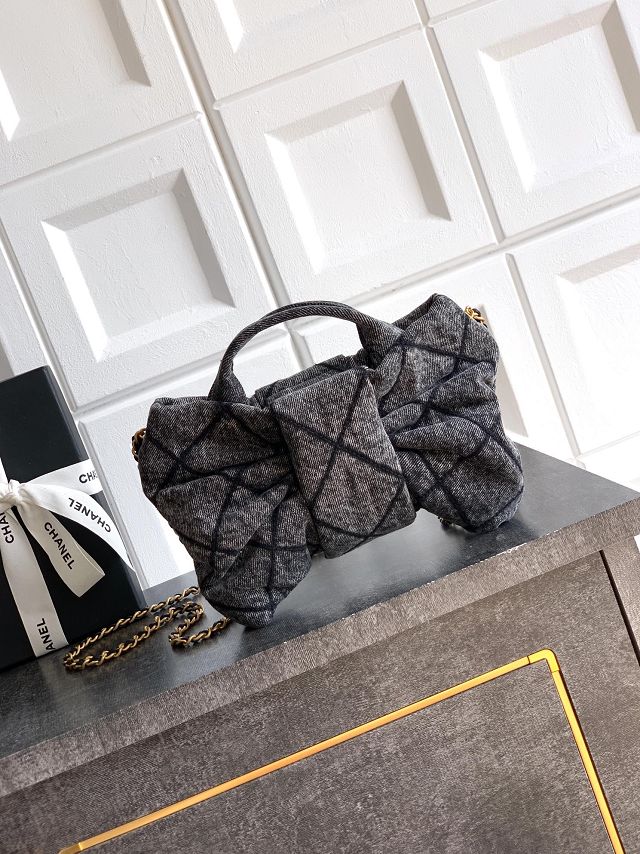 CC original denim small handbag AS5849 black