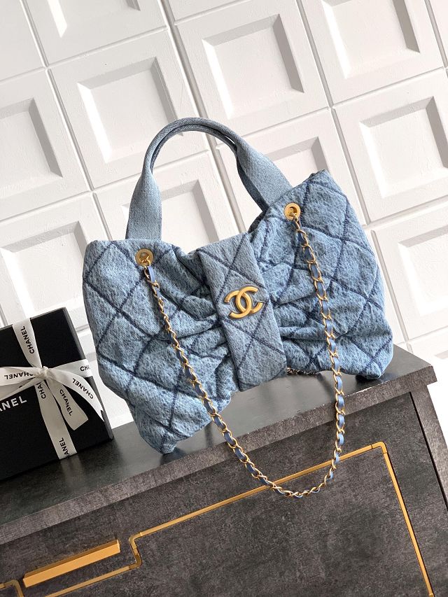 CC original denim large handbag AS5851 blue