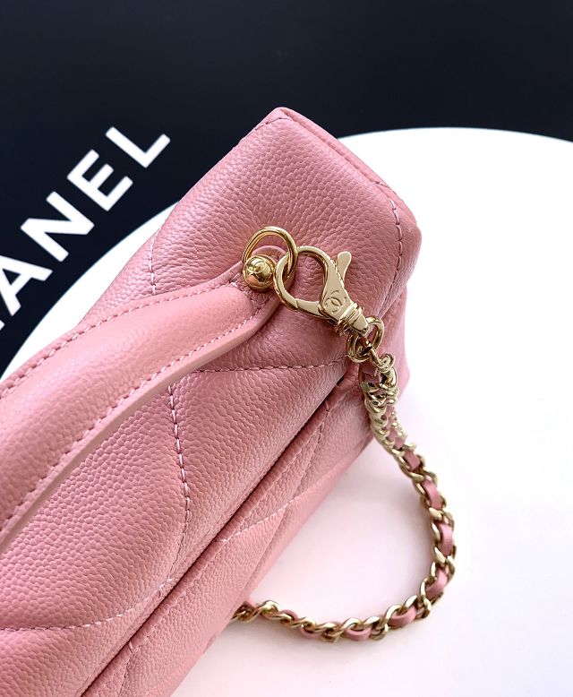 CC original grained calfskin vanity with chain AP4936 pink