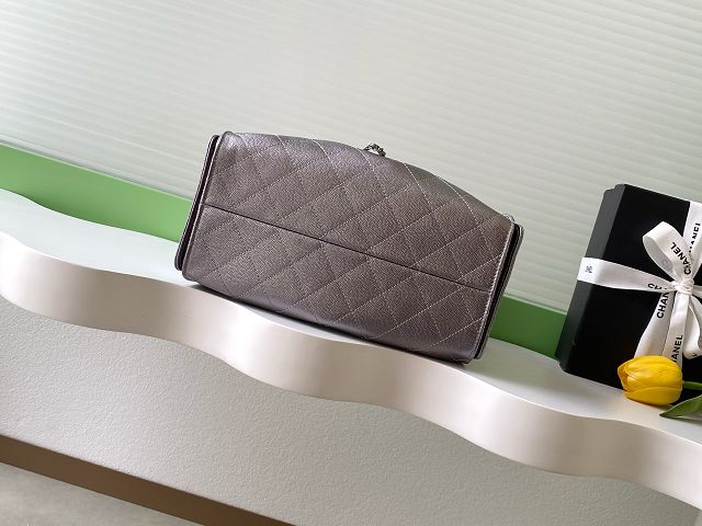 CC original grained calfskin 25 small handbag AS5293 dark silver