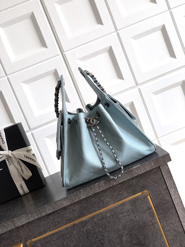 CC original grained calfskin 25 small handbag AS5293 light blue