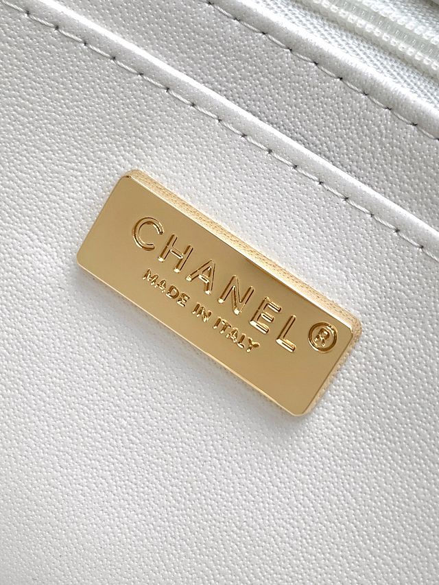 CC original straw mini flap bag A69900 white