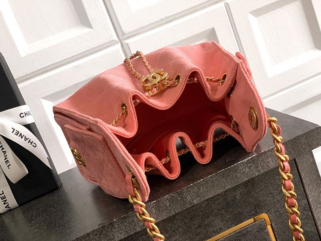 CC original suede calfskin 25 mini handbag AS5631 pink