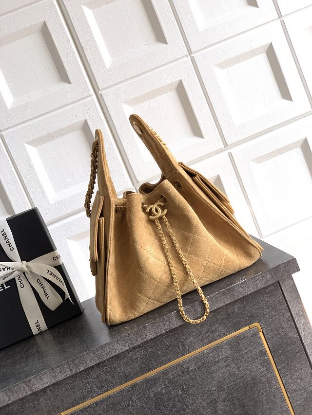 CC original suede calfskin 25 small handbag AS5293 light brown