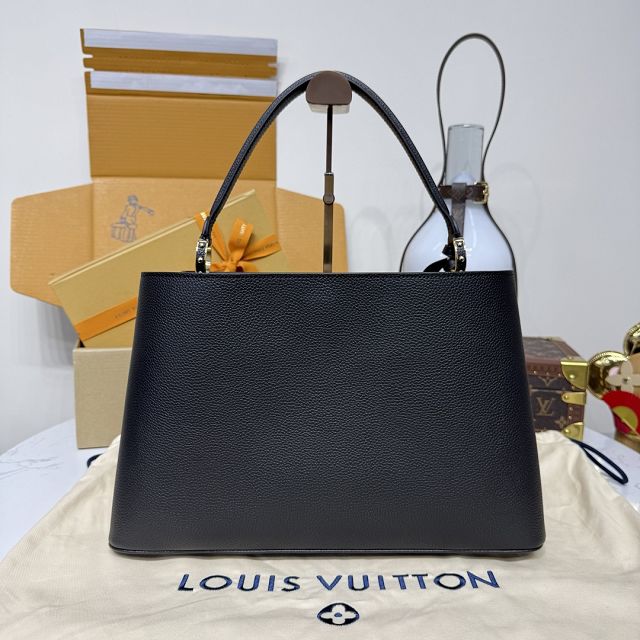 Louis vuitton original calfskin capucines visionnaire GM handbag M26259 black