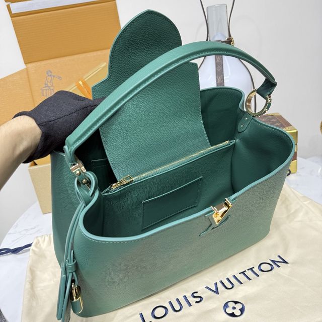 Louis vuitton original calfskin capucines visionnaire GM handbag M26259 green