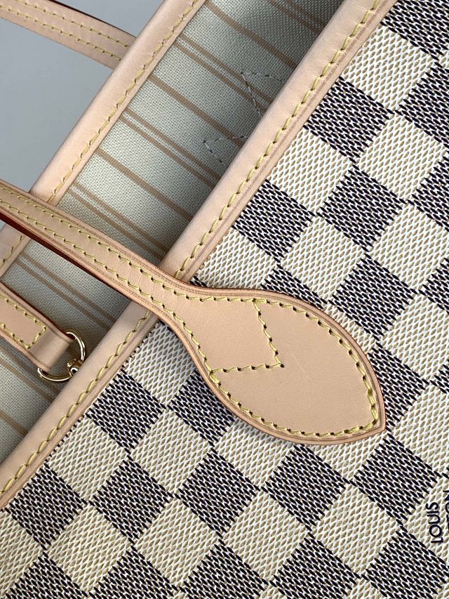 New Louis vuitton original damier azur neverfull gm N41606 beige