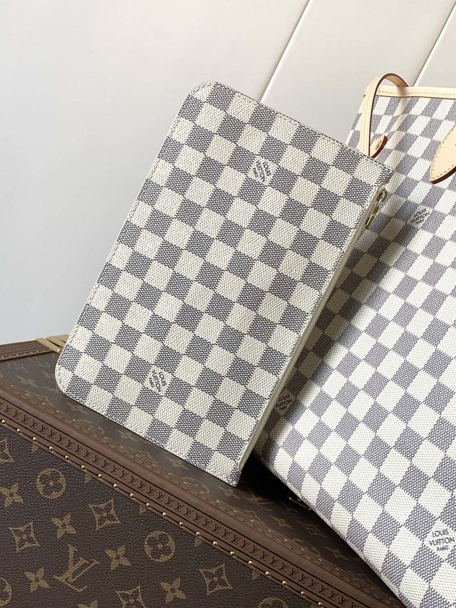 New Louis vuitton original damier azur neverfull gm N41606 beige