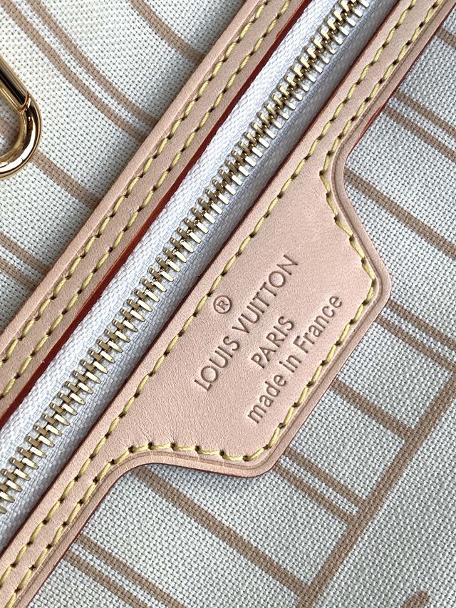 New Louis vuitton original damier azur neverfull mm N40604 beige