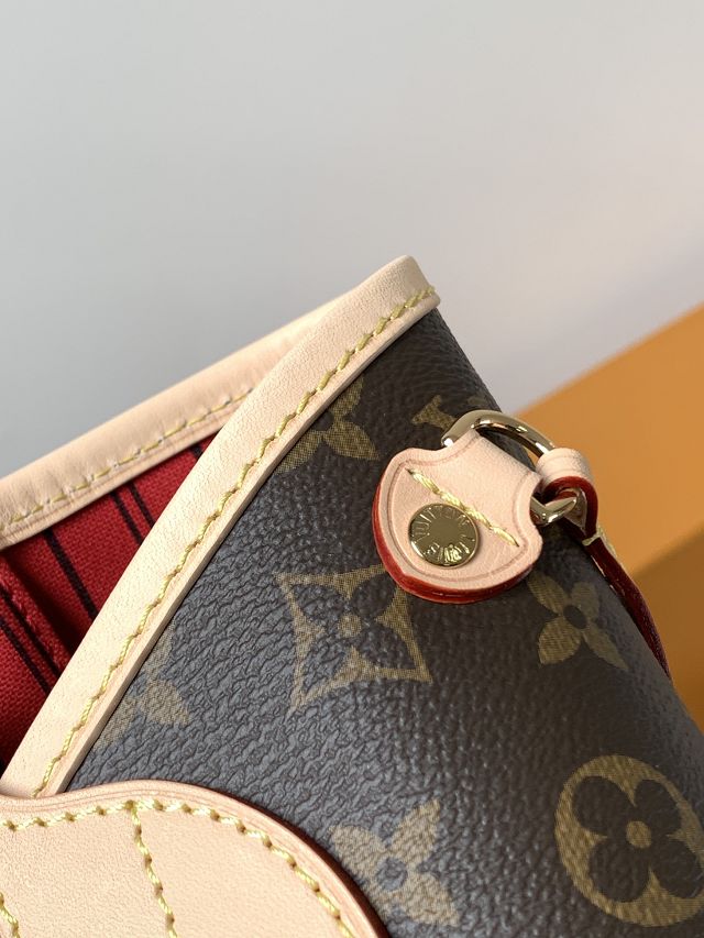 New Louis vuitton original monogram canvas neverfull pm M41000 red