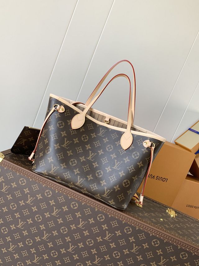 New Louis vuitton original monogram canvas neverfull pm M46979 beige