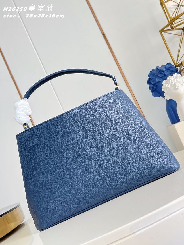 Louis vuitton original calfskin capucines visionnaire GM handbag M26259 blue