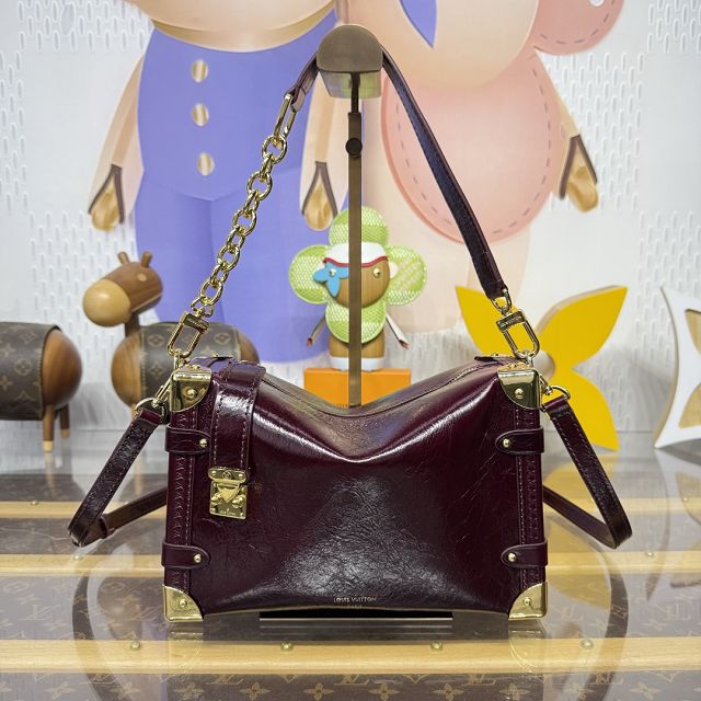 Louis vuitton aged calfskin side trunk MM M26305 bordeaux