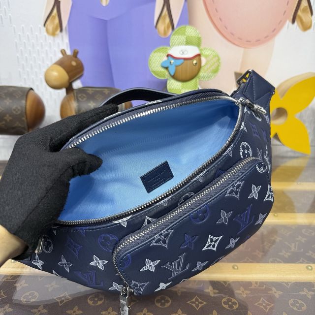 Louis vuitton original calfskin rush bumbag M28619 blue