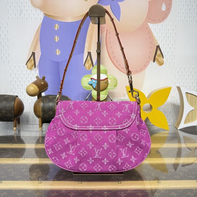 Louis vuitton original denim sunset bag M28291 pink