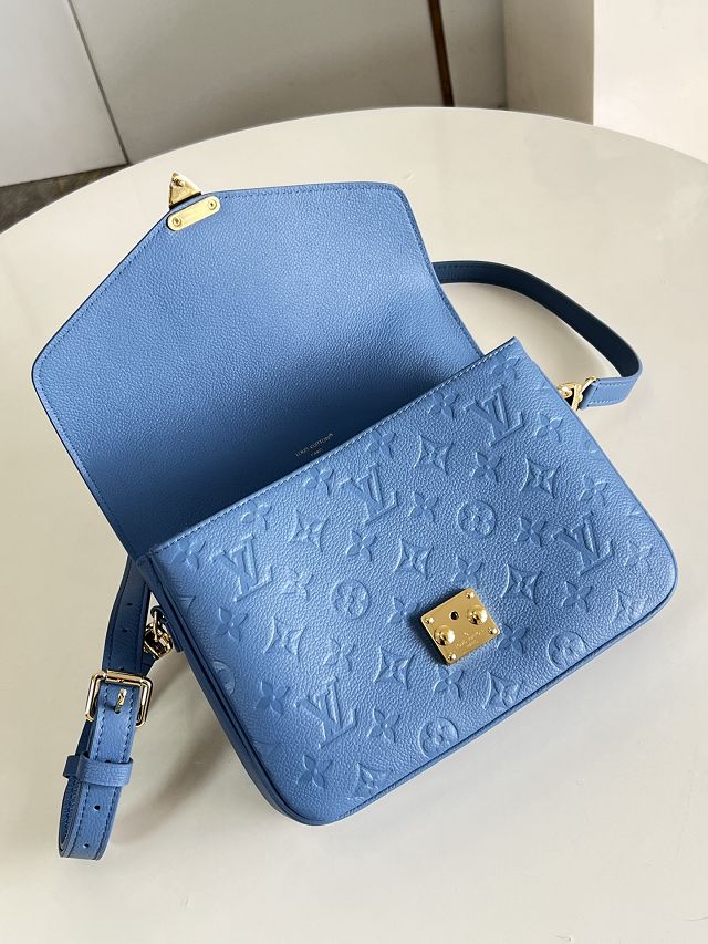 Louis vuitton original calfskin pochette metis M41487 blue