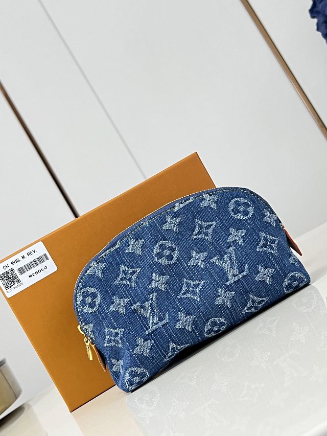 Louis vuitton original denim pochette cosmetique M28050