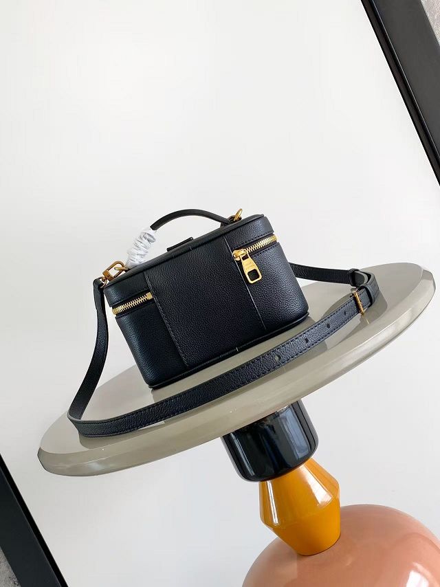 Louis vuitton original calfskin low key vanity pouch M27505 black