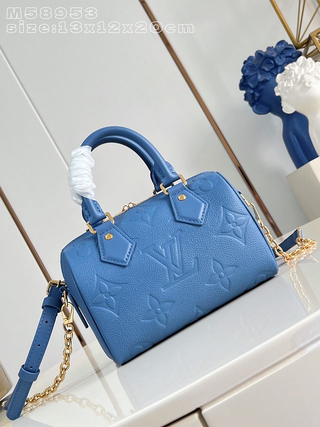 Louis vuitton original calfskin speedy 20 M58953 blue