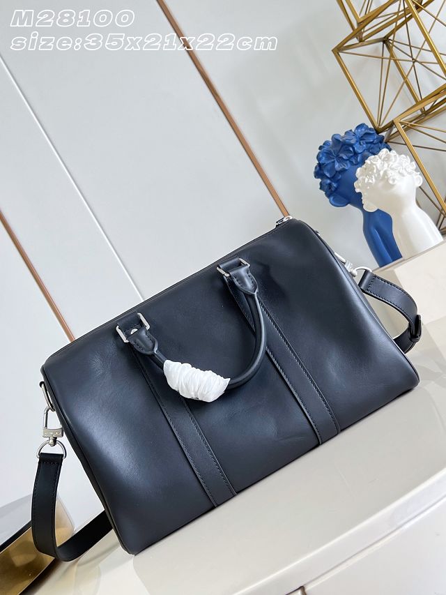 Louis vuitton original calfskin keepall cargo 35 M28100 black 