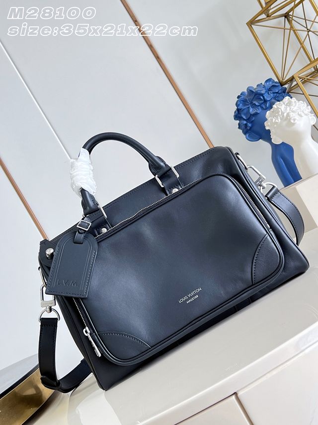 Louis vuitton original calfskin keepall cargo 35 M28100 black 