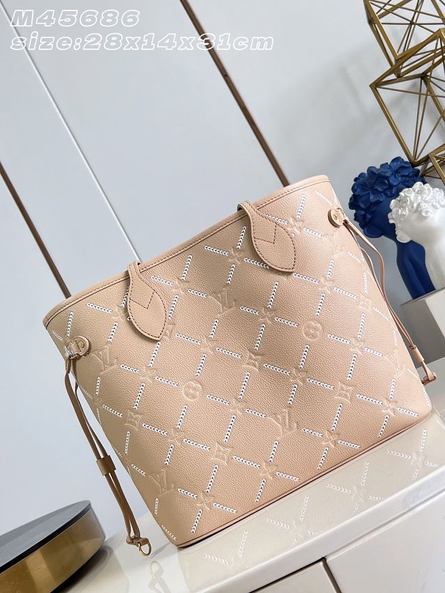 Louis vuitton original calfskin neverfull MM M29486 hazelnut
