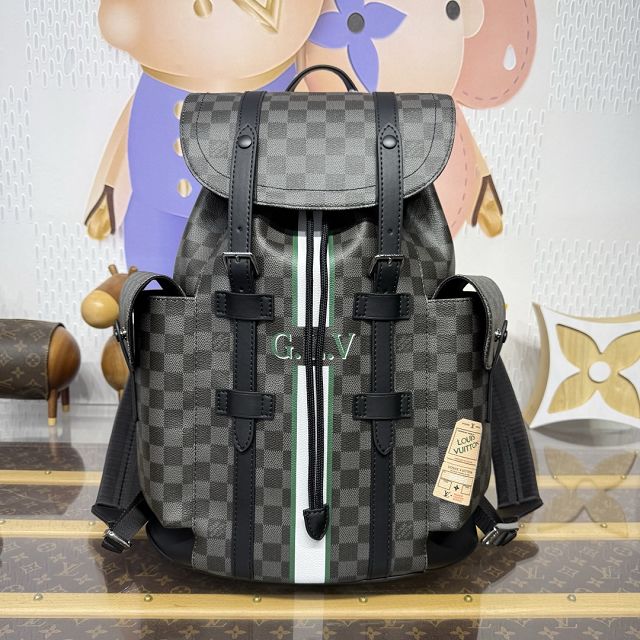 Louis vuitton original damier graphite christopher backpack mm P01969